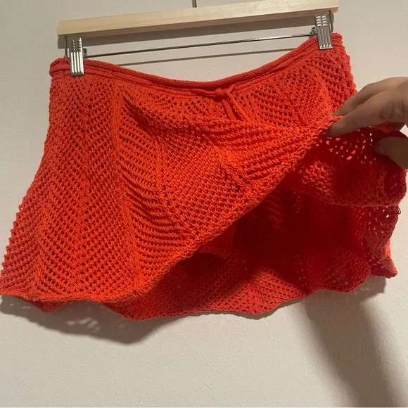 Free People Orange Fuego Sweater Skirt Two Piece Set, Size S - Picture 9 of 9